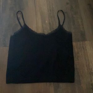 Forever 21 Black Camisole w/ Lace Trim